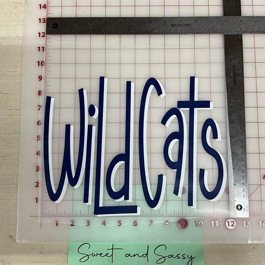 Wildcats Skinny Font DTF Transfer Design