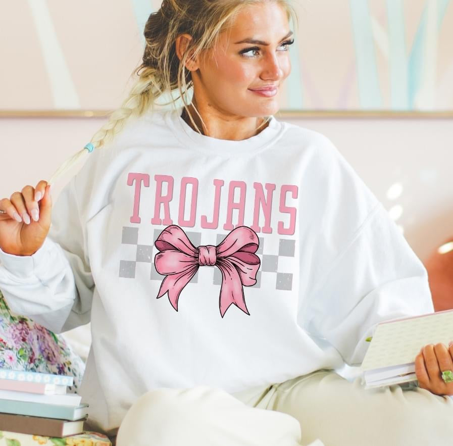 Trojans Conquette Bow DTF Transfer Design