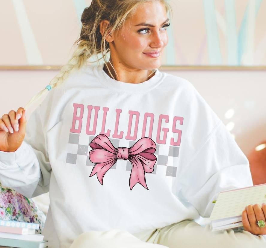 Bulldogs Conquette Bow DTF Transfer Design