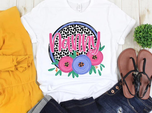 Namny Dot and Floral DTF Transfer Design