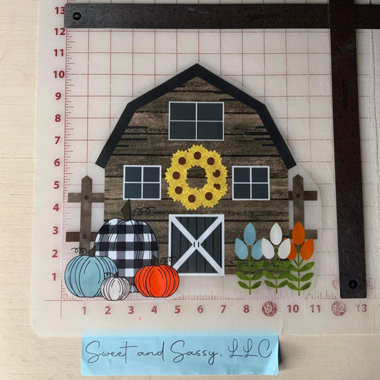 Fall Barn DTF Transfer Design