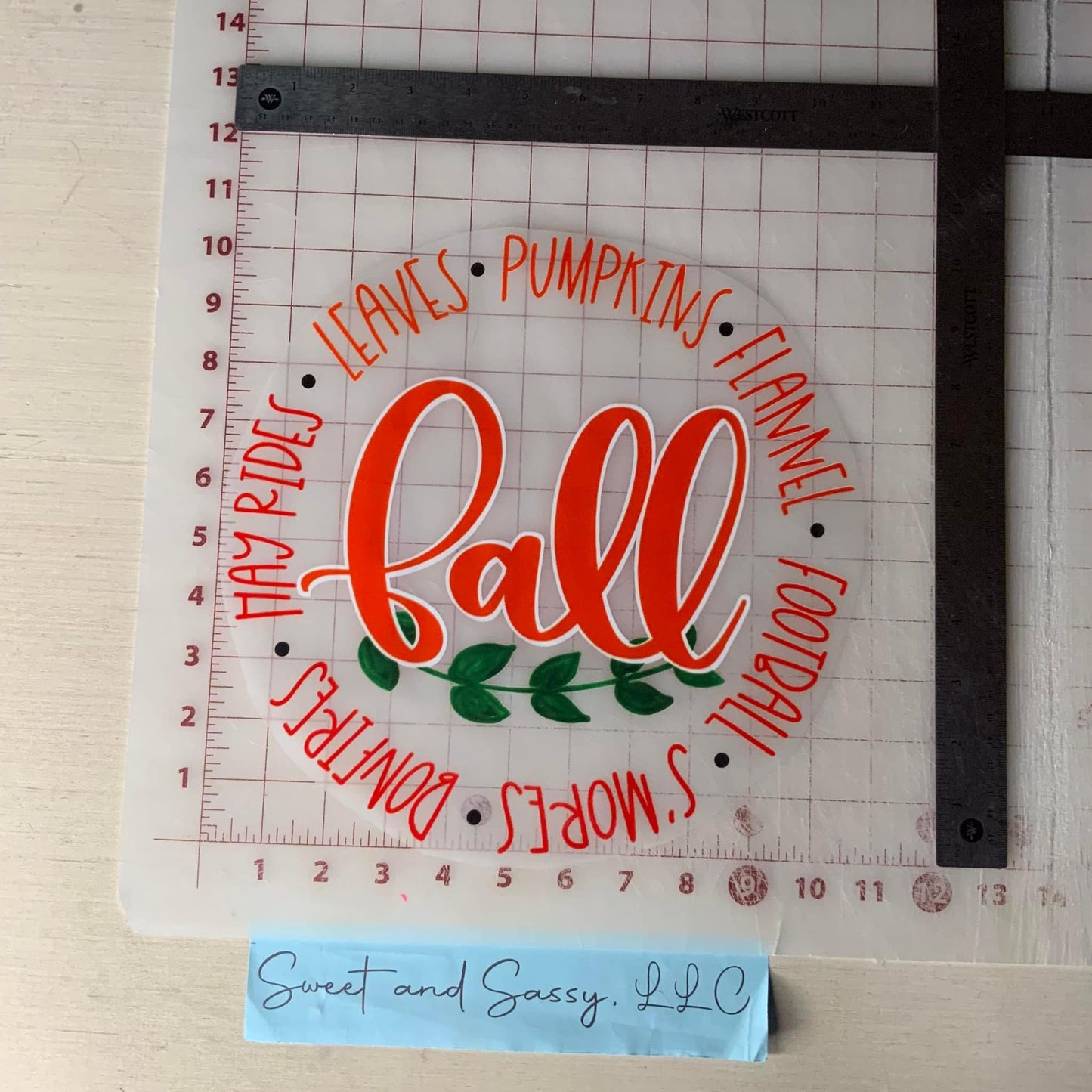 Fall Circle DTF Transfer Design