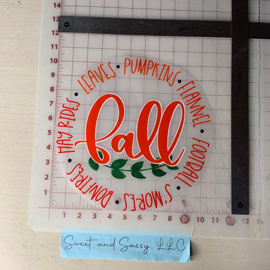 Fall Circle DTF Transfer Design