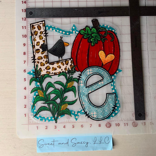 Fall Love DTF Transfer Design