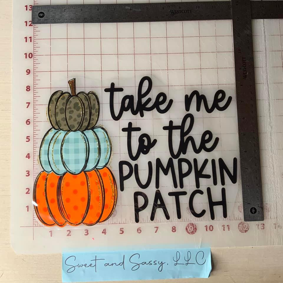 Take Me To The Pumpkin Patch DTF Transfer Design