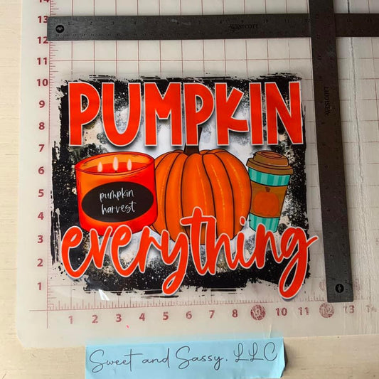 Pumpkin Everything DTF Transfer Design