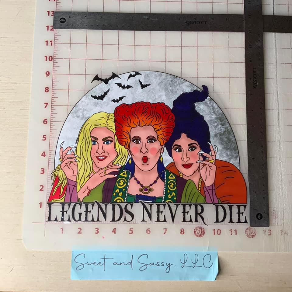 Legends Never Die DTF Transfer Design