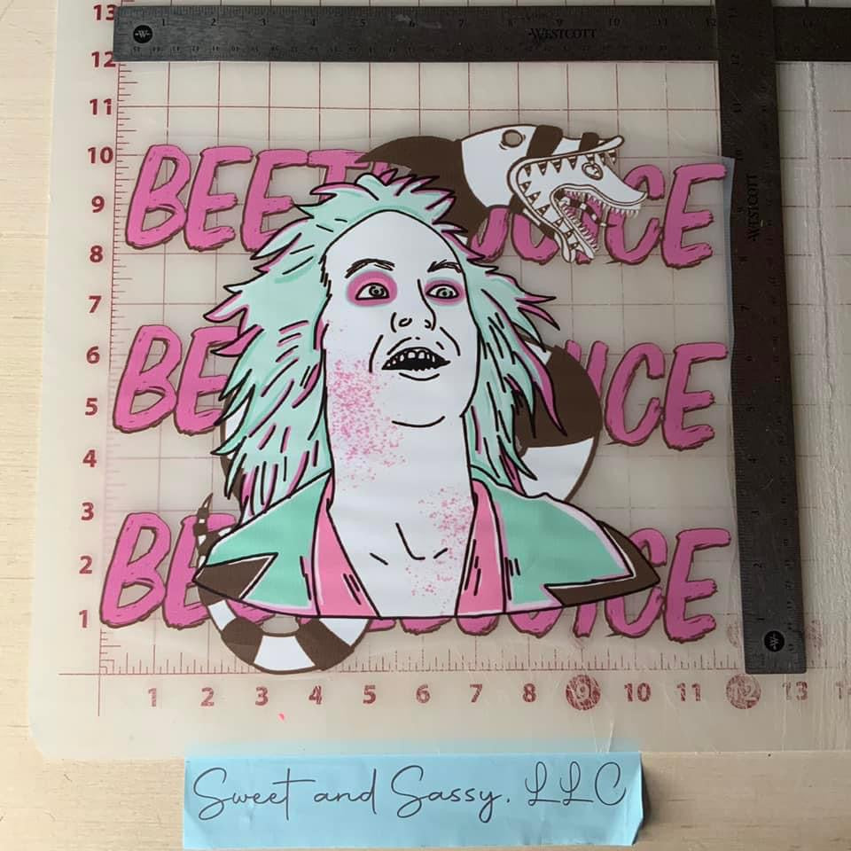 Pink B-Juice DTF Transfer Design