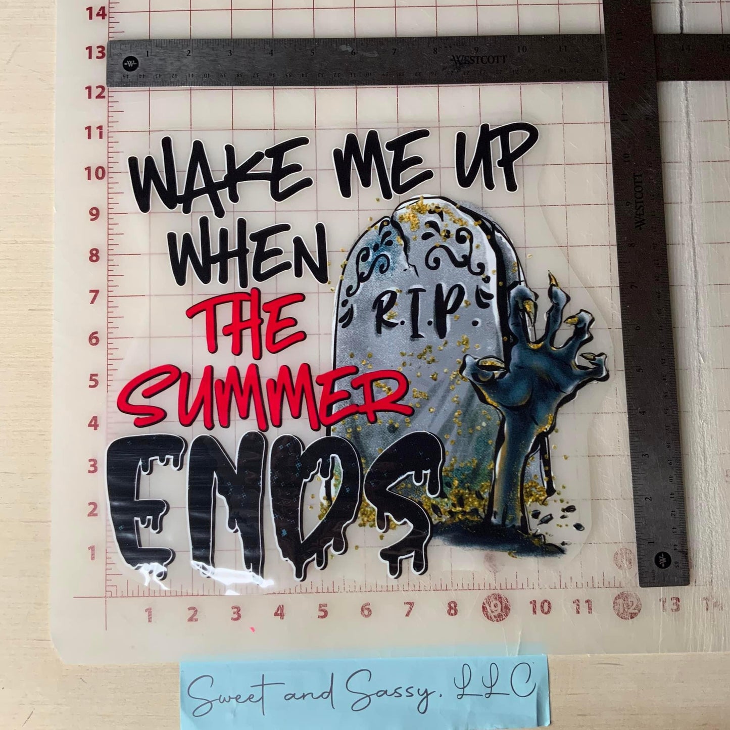 Wake Me Up When Summer Ends DTF Transfer Design