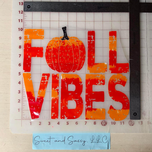 Fall Vibes Pumpkin DTF Transfer Design