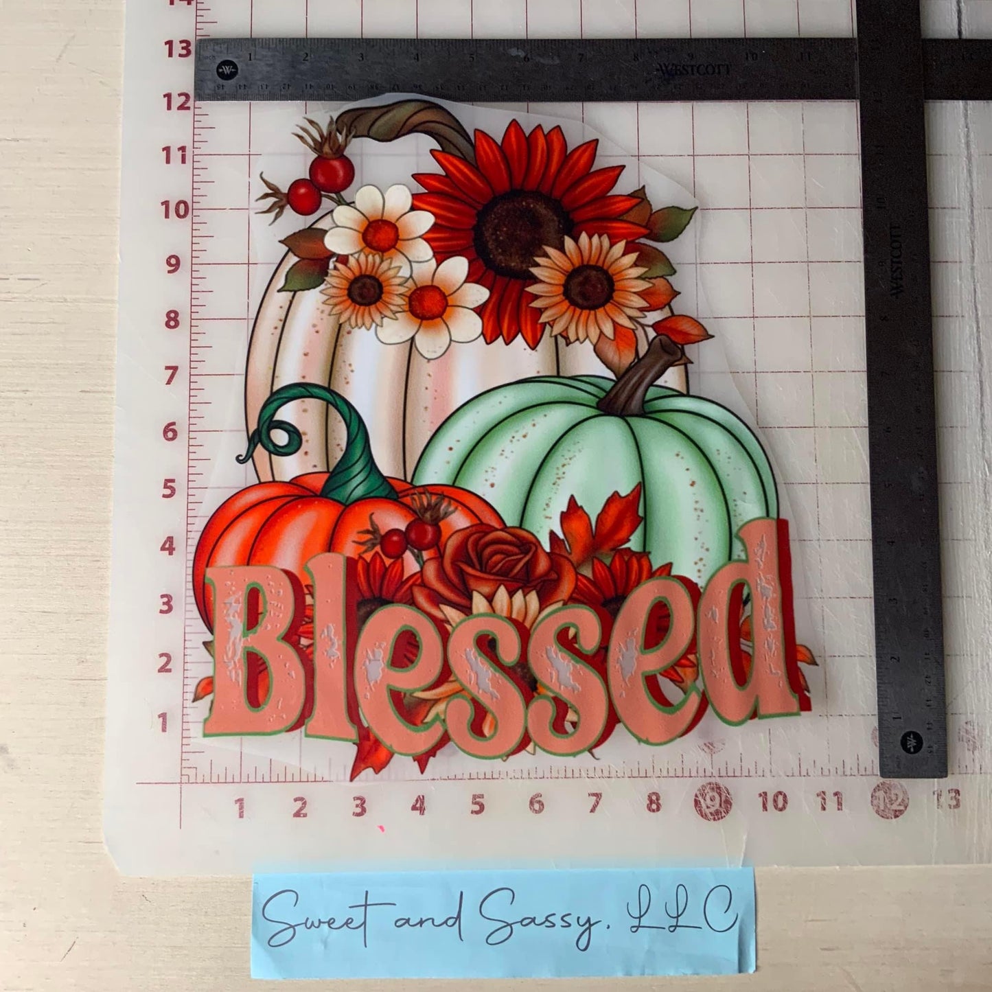 Blessed pumpkins and sunflowers DTF Transfer Design