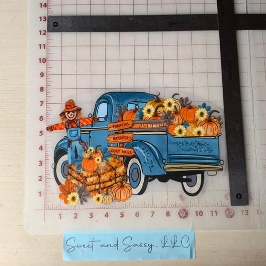 Pumpkins, Hayrides, Corn Maize Truck DTF Transfer Design