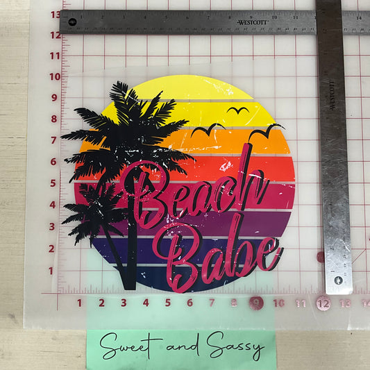 Distressed Beach Babe DTF Transfer