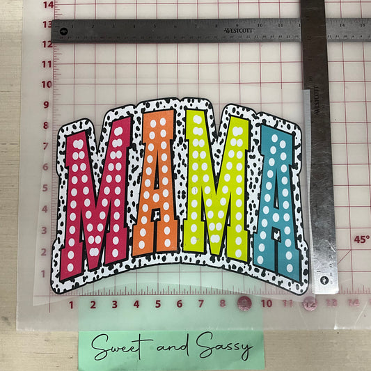 Colorful Dalmatian Mama Dots DTF Direct To Film ๐ ๐ Transfer