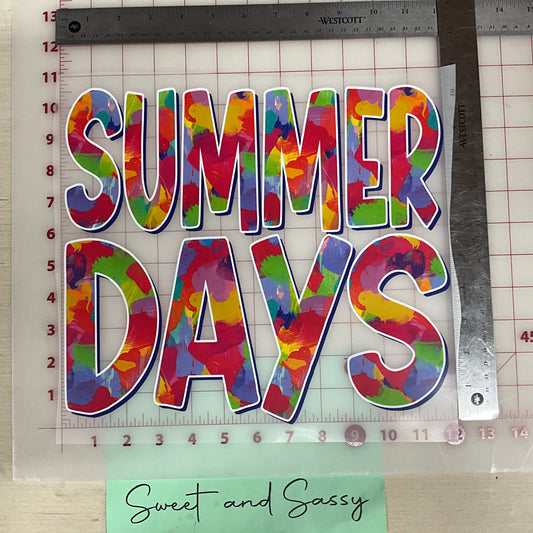 Colorful Summer Days DTF Transfer Design