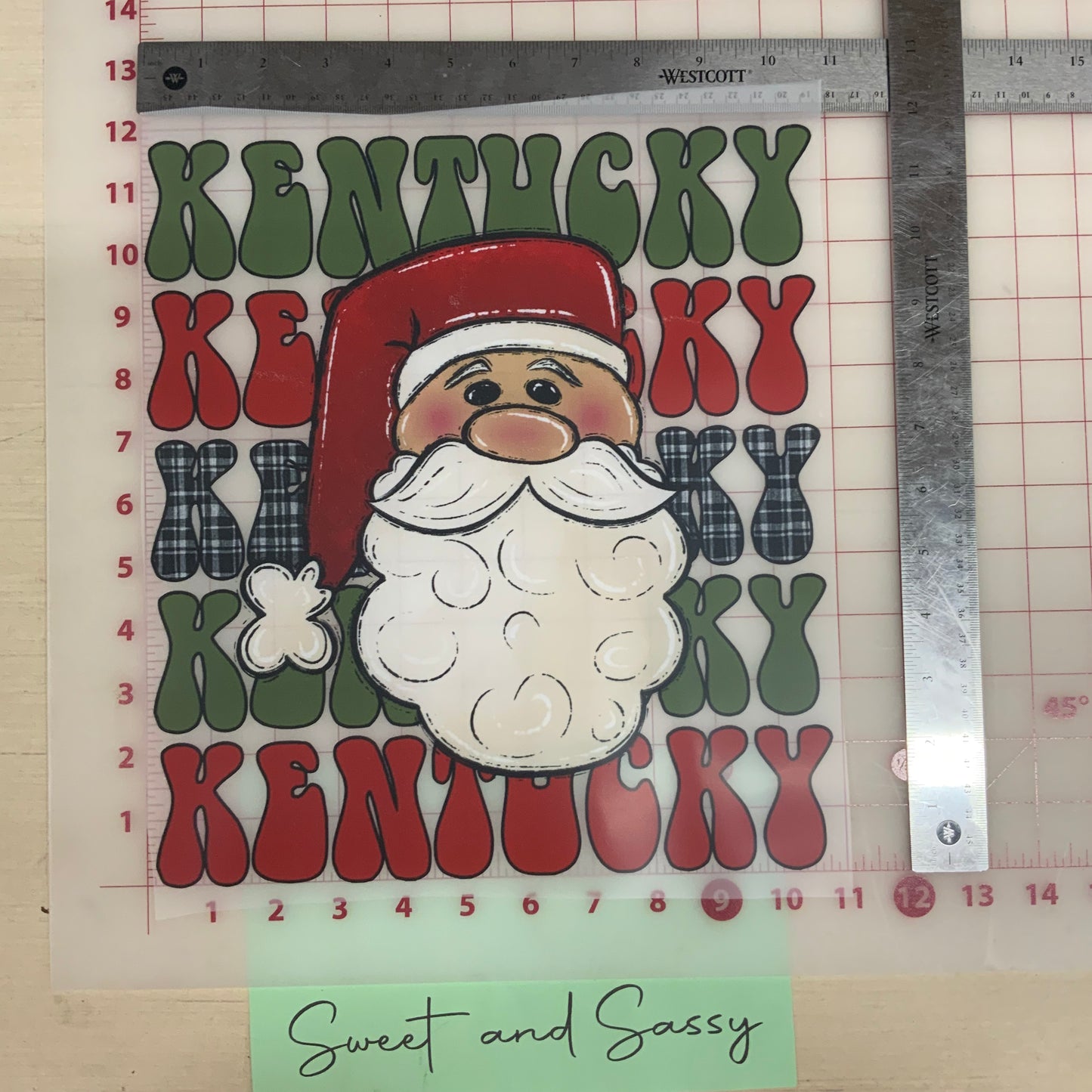 Kentucky Santa DTF Transfer Design