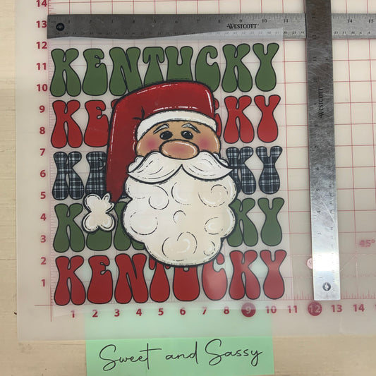 Kentucky Santa DTF Transfer Design