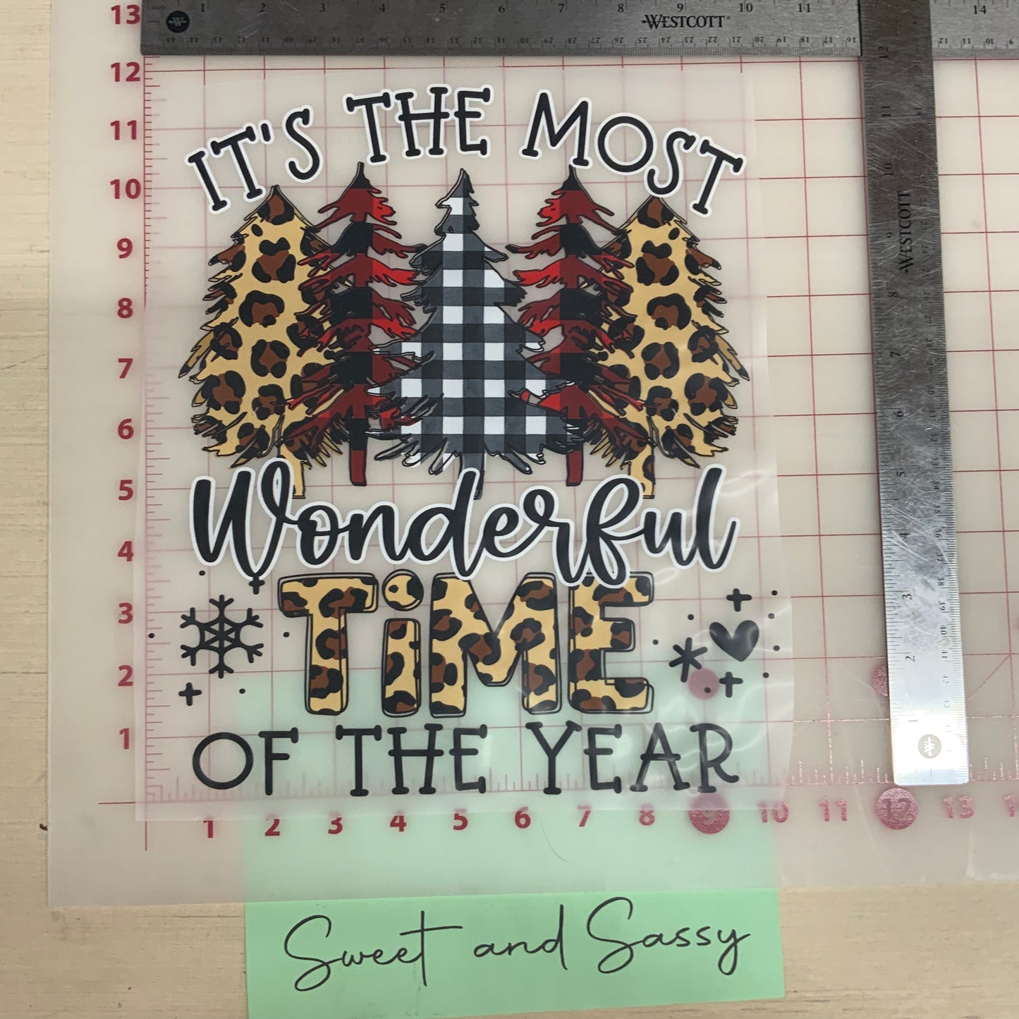 Most Wonderful Time of the Year leopard DTF Transfer Design