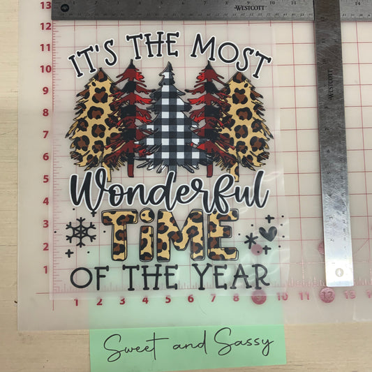 Most Wonderful Time of the Year leopard DTF Transfer Design