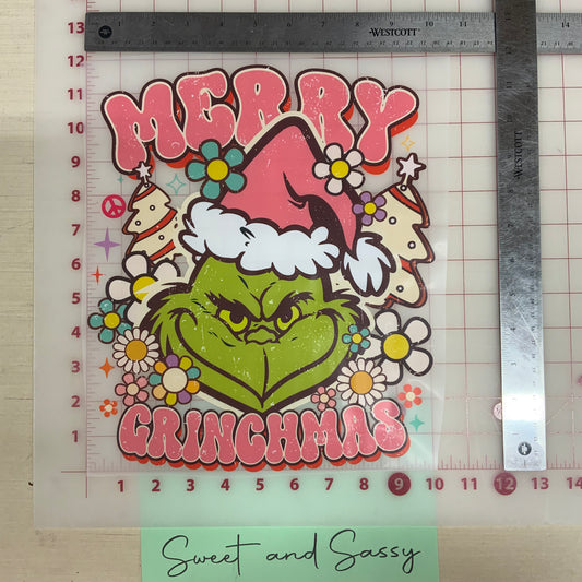 Merry Grinchmas DTF Transfer Design