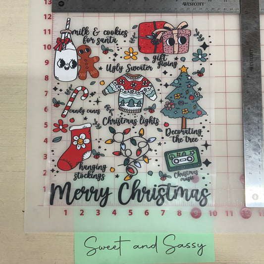 Merry Christmas All the Things DTF Transfer Design