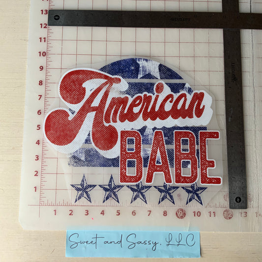AMERICA BABE DTF Transfer Design
