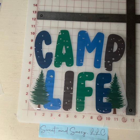 camp life DTF Transfer Design