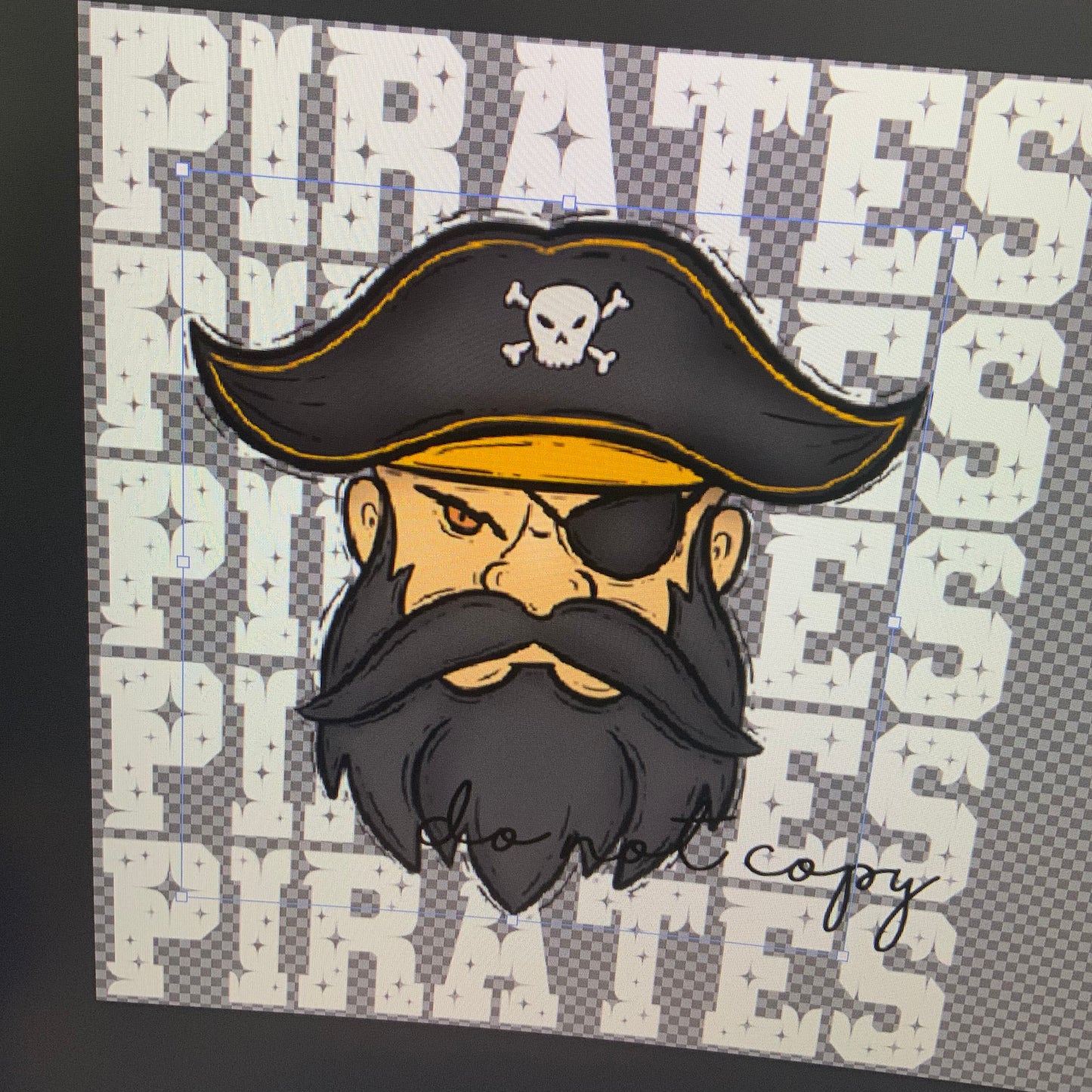 Pirates Team Stars DTF Transfer Design