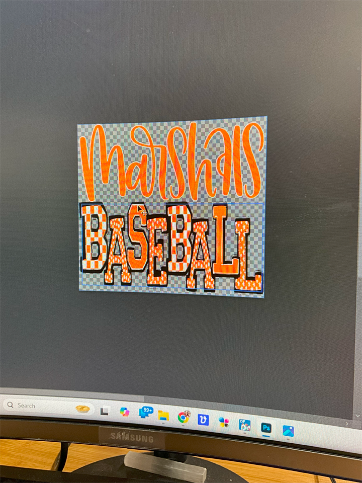 Mascot Team Baseball DTF Transfer Design