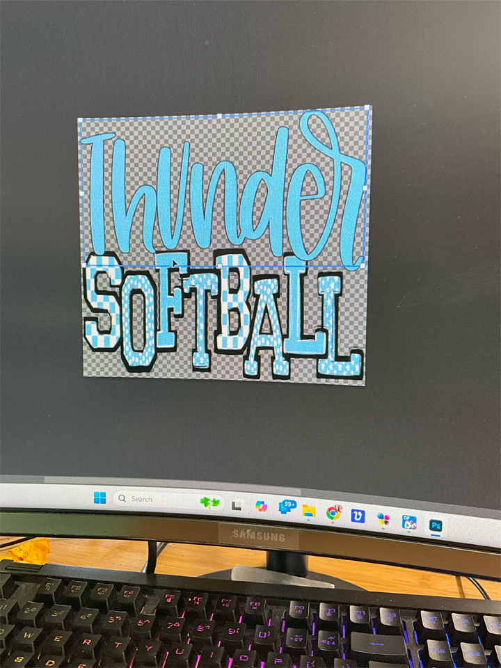 Mascot Team Softball DTF Transfer Design