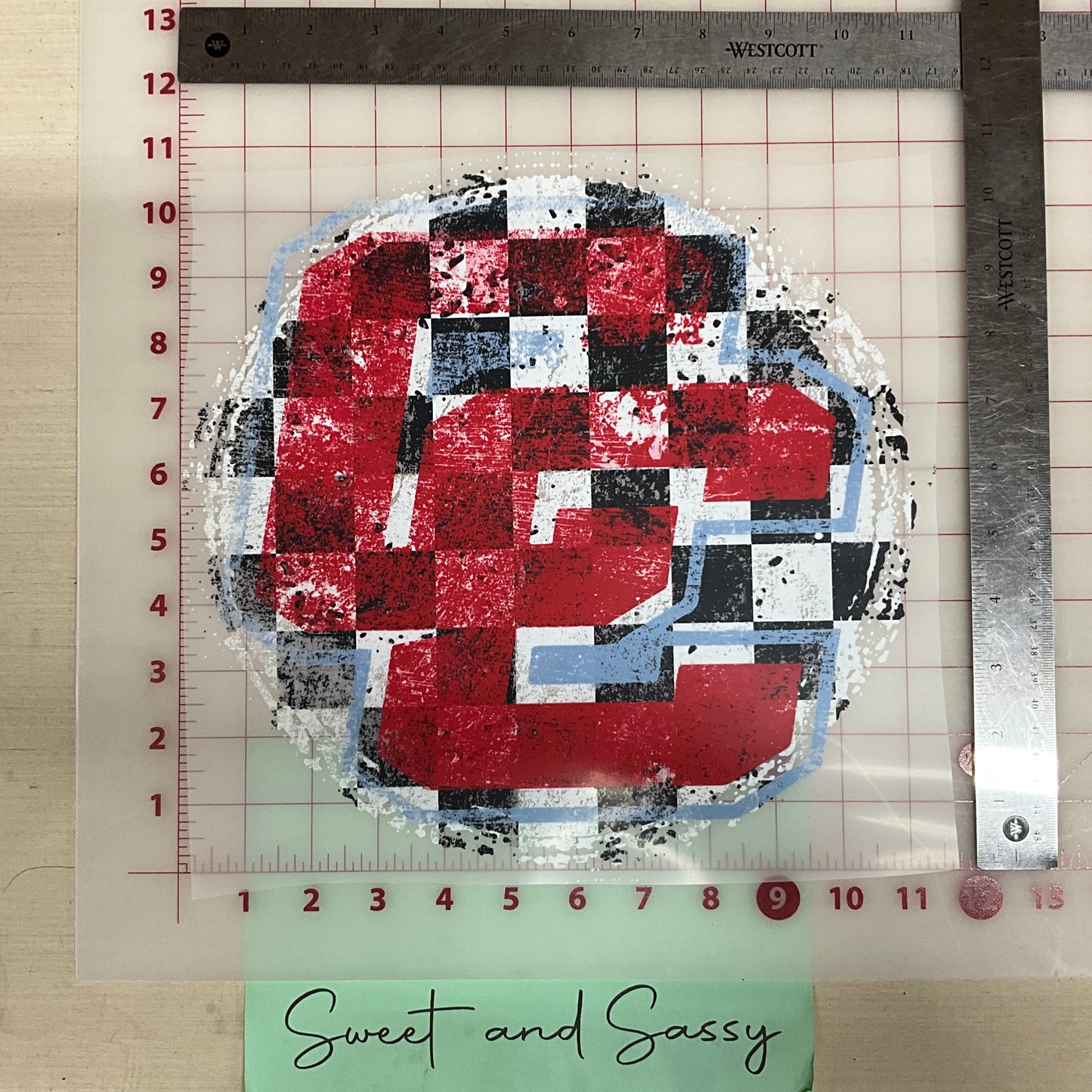CHECKERED DISTRESSED CC CALLOWAY DTF Transfer Design