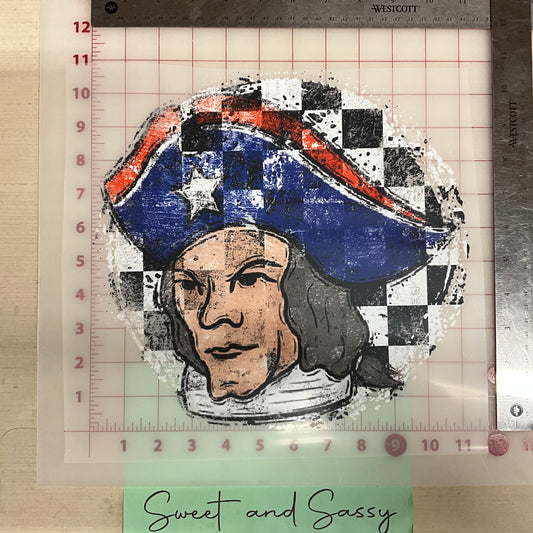 CHECKERED DISTRESSED PATRIOTS DTF Transfer Design