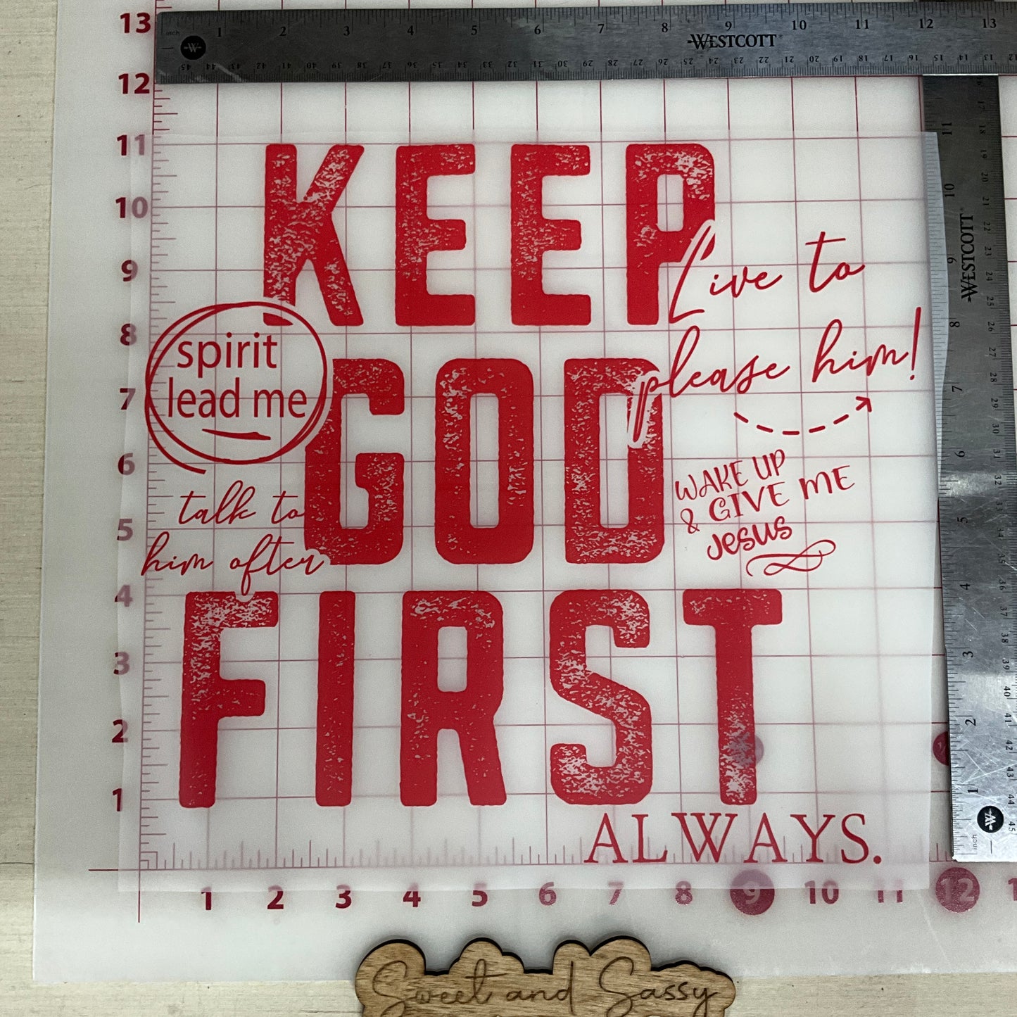 Keep God First Always DTF Transfer Design