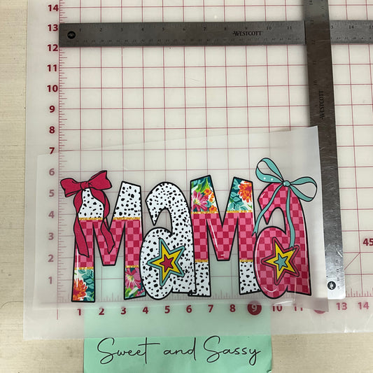 MAMA STAR BOWS DTF Transfer Design