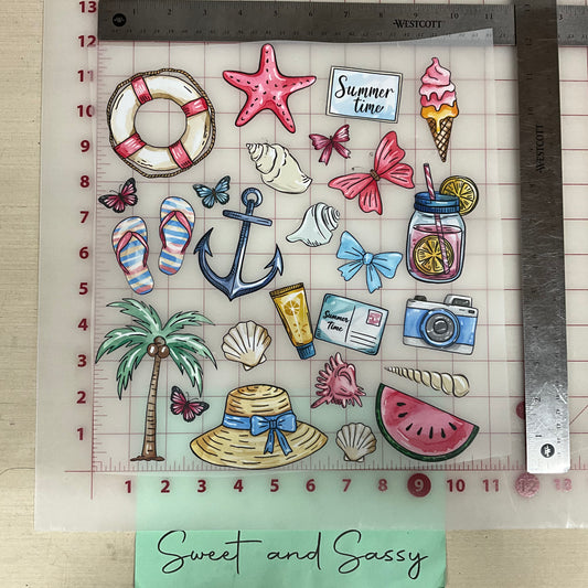 Beach collage  DTF Transfer Design