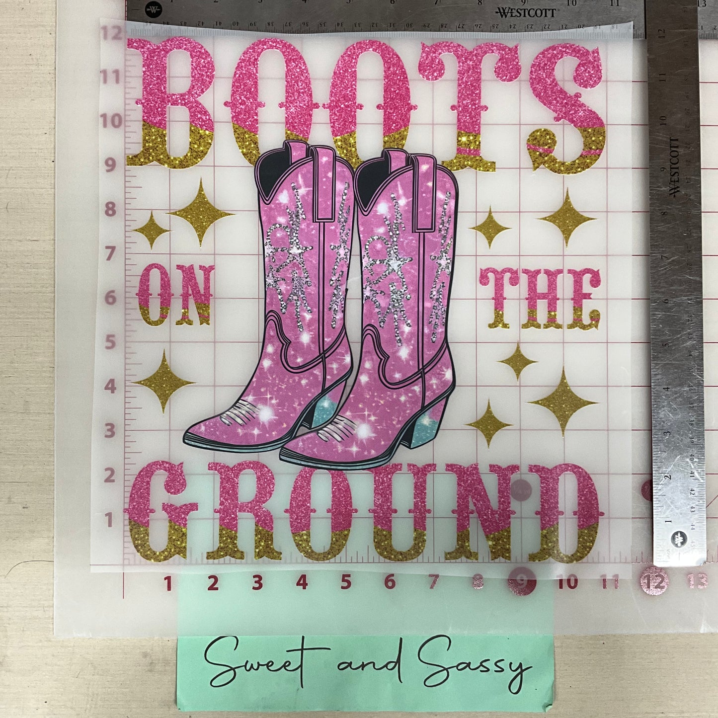 BOOTS ON THE GROUND DTF Transfer Design
