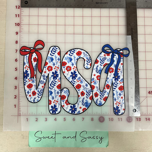 USA  bow DTF Transfer Design