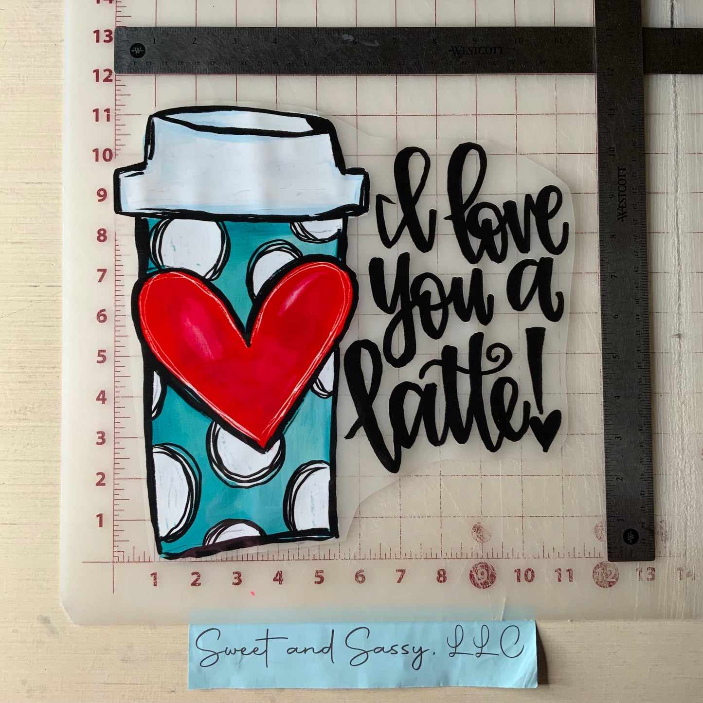 I Love you a Latte DTF Transfer Design