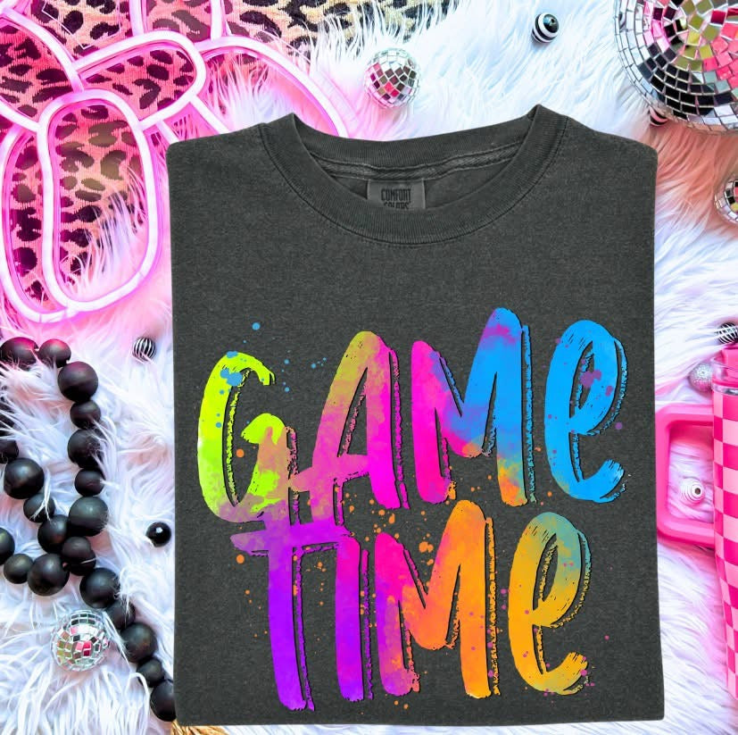 NEON Game Time DTF Transfer Design