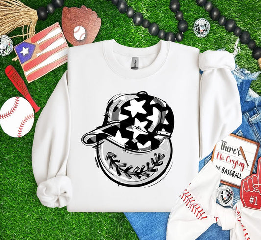 Play Ball Baseball Team Color Cap DTF Transfer Design