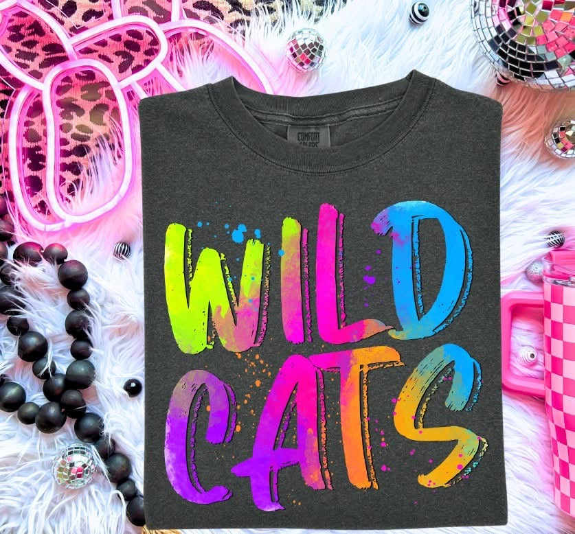 NEON Wildcats DTF Transfer Design