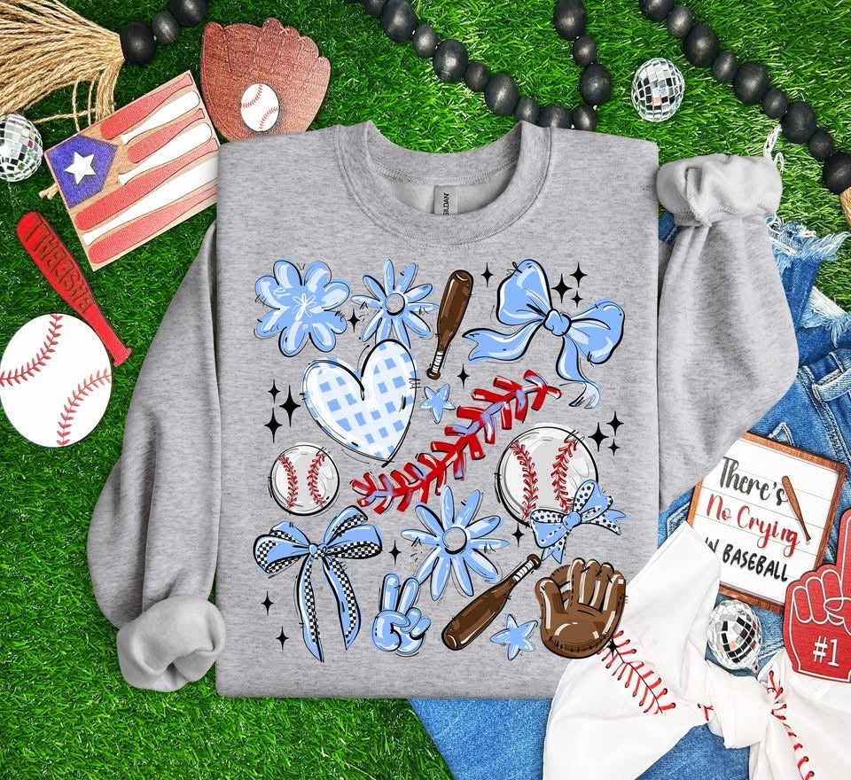 Team Color Baseball Collage DTF Transfer Design