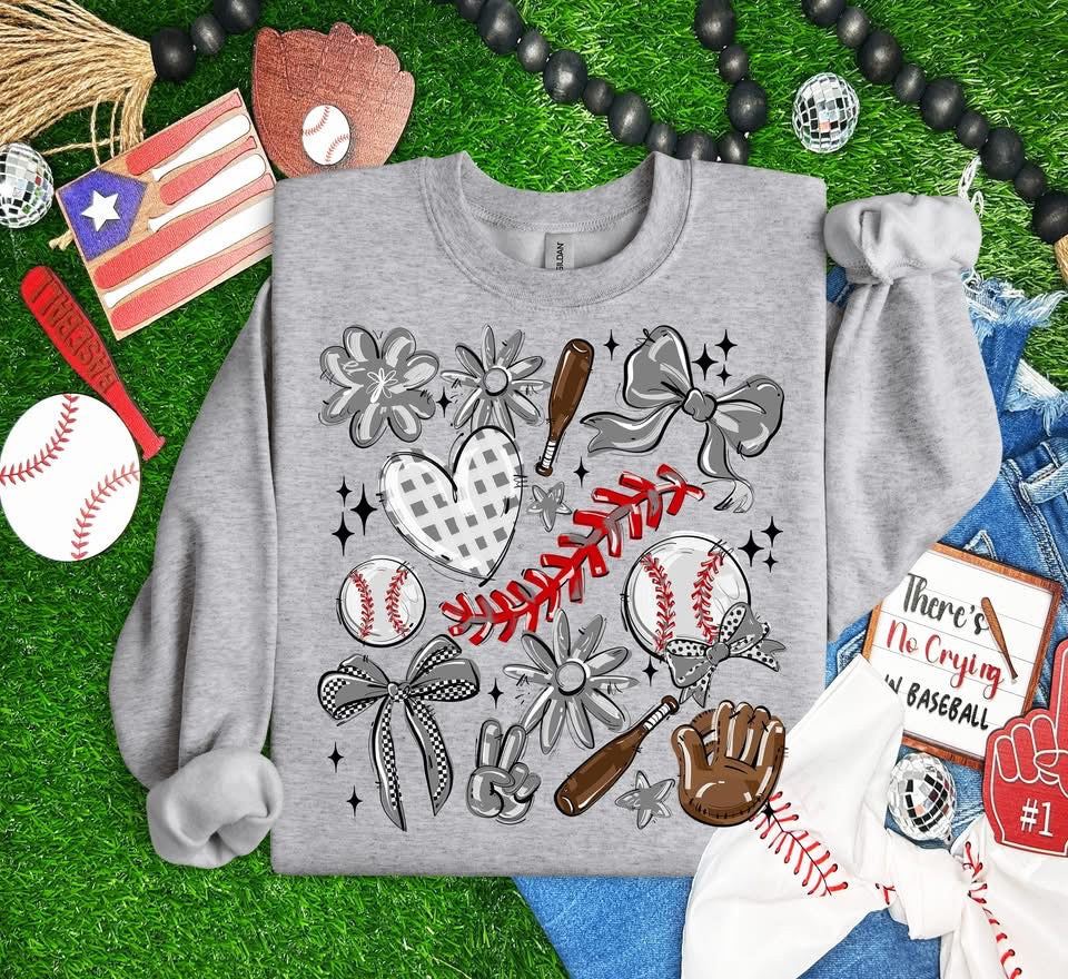 Team Color Baseball Collage DTF Transfer Design