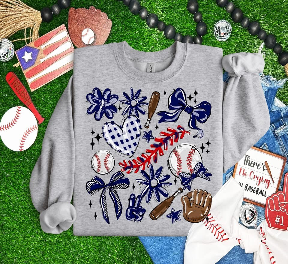 Team Color Baseball Collage DTF Transfer Design