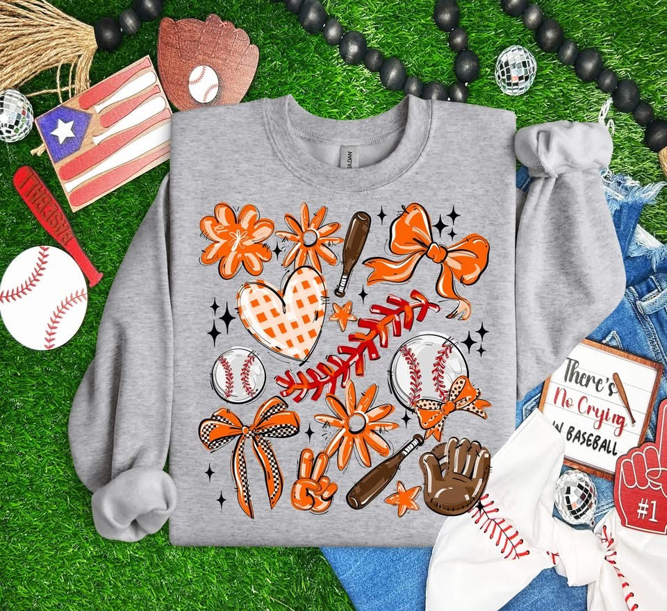 Team Color Baseball Collage DTF Transfer Design