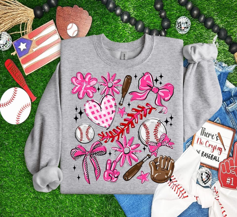Team Color Baseball Collage DTF Transfer Design