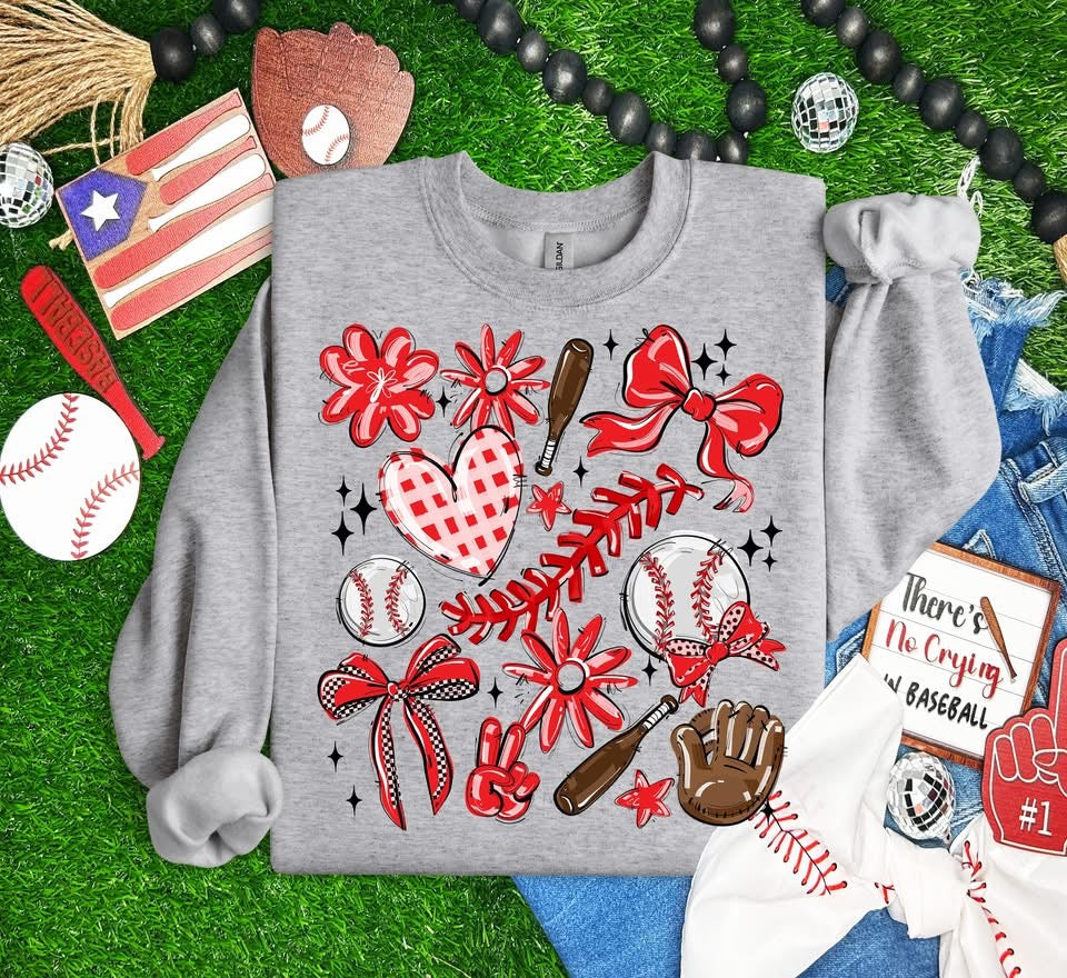 Team Color Baseball Collage DTF Transfer Design