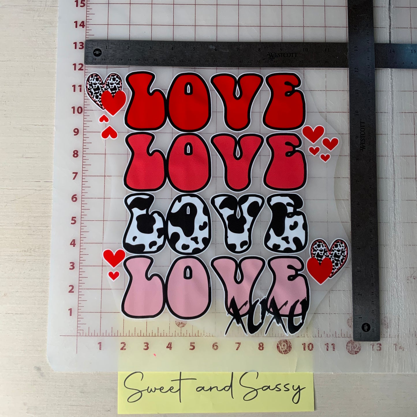 Love stacked DTF Transfer Design