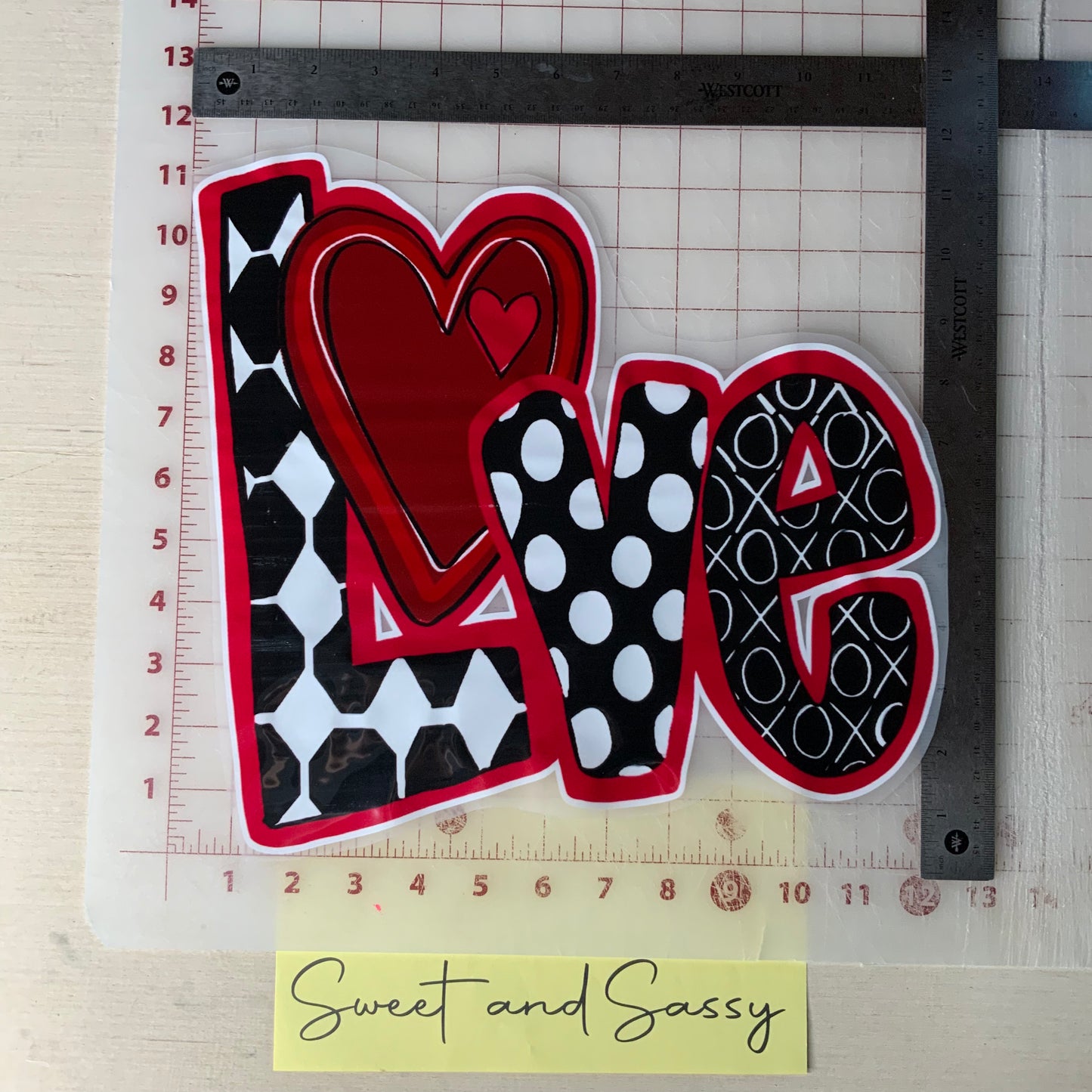 Love Doodle Letters DTF Transfer Design