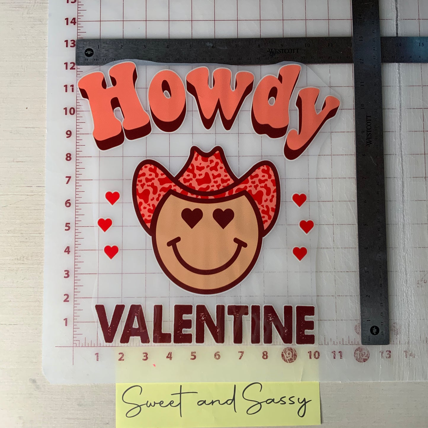 Howdy Valentine DTF Transfer Design